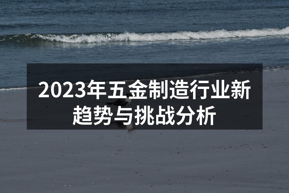 2023年五金制造行业新趋势与挑战分析